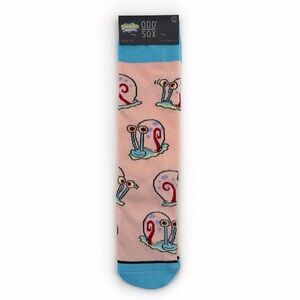 Odd Sox SpongeBob Crew Socks Mens Womens Gary the Snail Pink Blue Fun Funny Gift